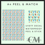 Summer drinks A4 Peel & Match Uvdtf sheet