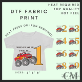 When I wake up red monster truck DTF transfer