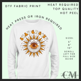 Stay groovy eye DTF transfer