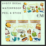 Summer time jelly teddy 16oz uvdtf wrap