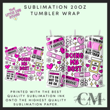 Doing my best Sublimation 20oz tumbler wrap