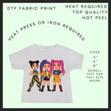 K-stars girls 6 7 DTF transfer