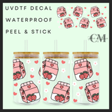 Strawberry milk 16oz uvdtf wrap