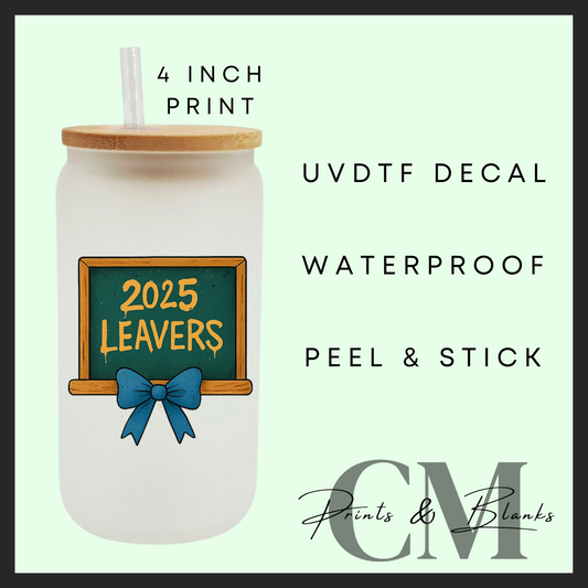 2025 leavers blue Uvdtf single decals (4”, 10cm)