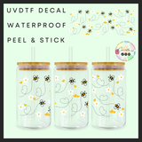 Bees & flowers 16oz uvdtf wrap