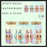 sitting pretty row of monsters 16oz Uvdtf wrap