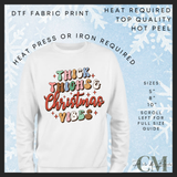 Thick thighs and Christmas vibes DTF transfer