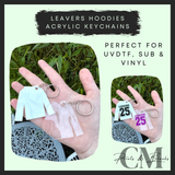 Leavers jumper acrylic keychains white