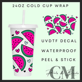 Watermelons 24oz Uvdtf wrap