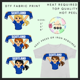 Scottish banner girls DTF transfer