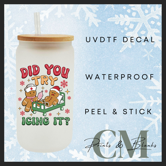 Did you try icing it ? single uvdtf decal (4” / 10cm)