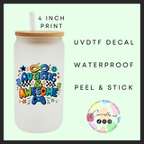 Autistic & Awesome Uvdtf single decal (4”, 10cm)