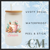 Pink Christmas Uvdtf single transfers (4” / 10cm)