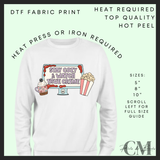 Stay cozy and watch true crime DTF transfer