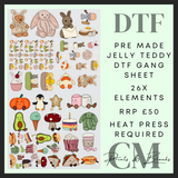 Jelly Teddy pre made DTF gang sheet (58x100cm)