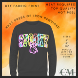 Neon Spooky DTF transfer