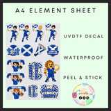 Scotland World Cup A4 element sheet
