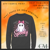 Cute pink ghost DTF transfer