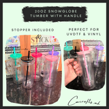 20oz snowglobe tumbler with handle