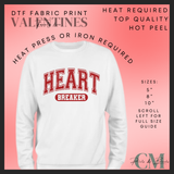 Heart breaker DTF transfer