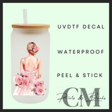 Wedding dress girls uvdtf single decal (4” / 10cm)