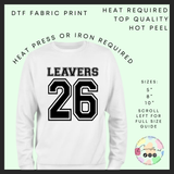 Leavers 2026 DTF transfer black
