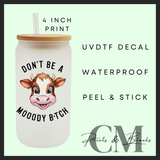 Adult quote designs Uvdtf single decals (4”, 10cm)