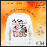 Salem book club DTF transfer