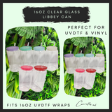 16oz clear glass libbey cans