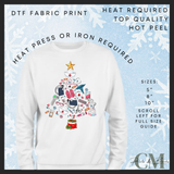 Nurse Christmas tree DTF transfer