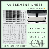 Drive safe mixed A4 element sheet (make £300)