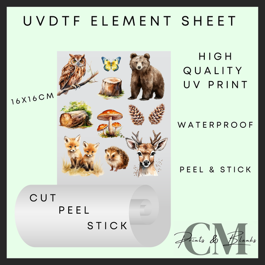 Wildlife Uvdtf element sheet