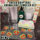 Green drip 16oz snowglobe tumbler kit TESTER