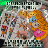 Acrylic diy keychain bundle (pack of 6)