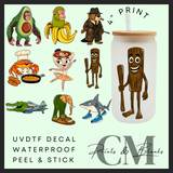 Brain rot monsters Uvdtf single decal (4”, 10cm)