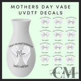 Angel in heaven Uvdtf vase decal