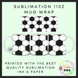 Football 11oz sublimation mug wrap