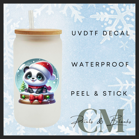 Christmas Pandas Uvdtf single transfers (4” / 10cm)