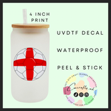 England ball Uvdtf single decal (4”, 10cm)