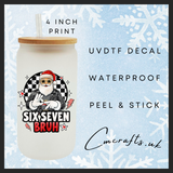 Santa bruh 6 7 Uvdtf single decal (4”, 10cm)