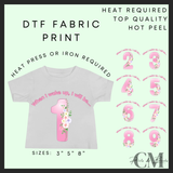 When I wake up pink floral DTF transfer