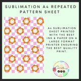 Checkered faces Sublimation A4 sheet