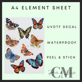 Butterfly’s A4 uvdtf element sheet