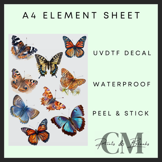 Butterfly’s A4 uvdtf element sheet