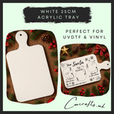 White 25cm acrylic tray