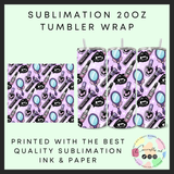 Spooky makeup Sublimation 20oz tumbler wrap