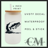 Fishing Fathers Day Uvdtf single decal (4” / 10cm)