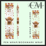 The highland cow collection, bookmark and pen wraps