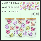 Love heart quotes Uvdtf 16oz wrap