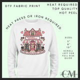 Valentines book shop DTF transfer